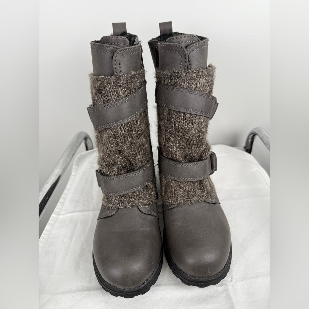 Sugar Gray Cozy Knit Boots